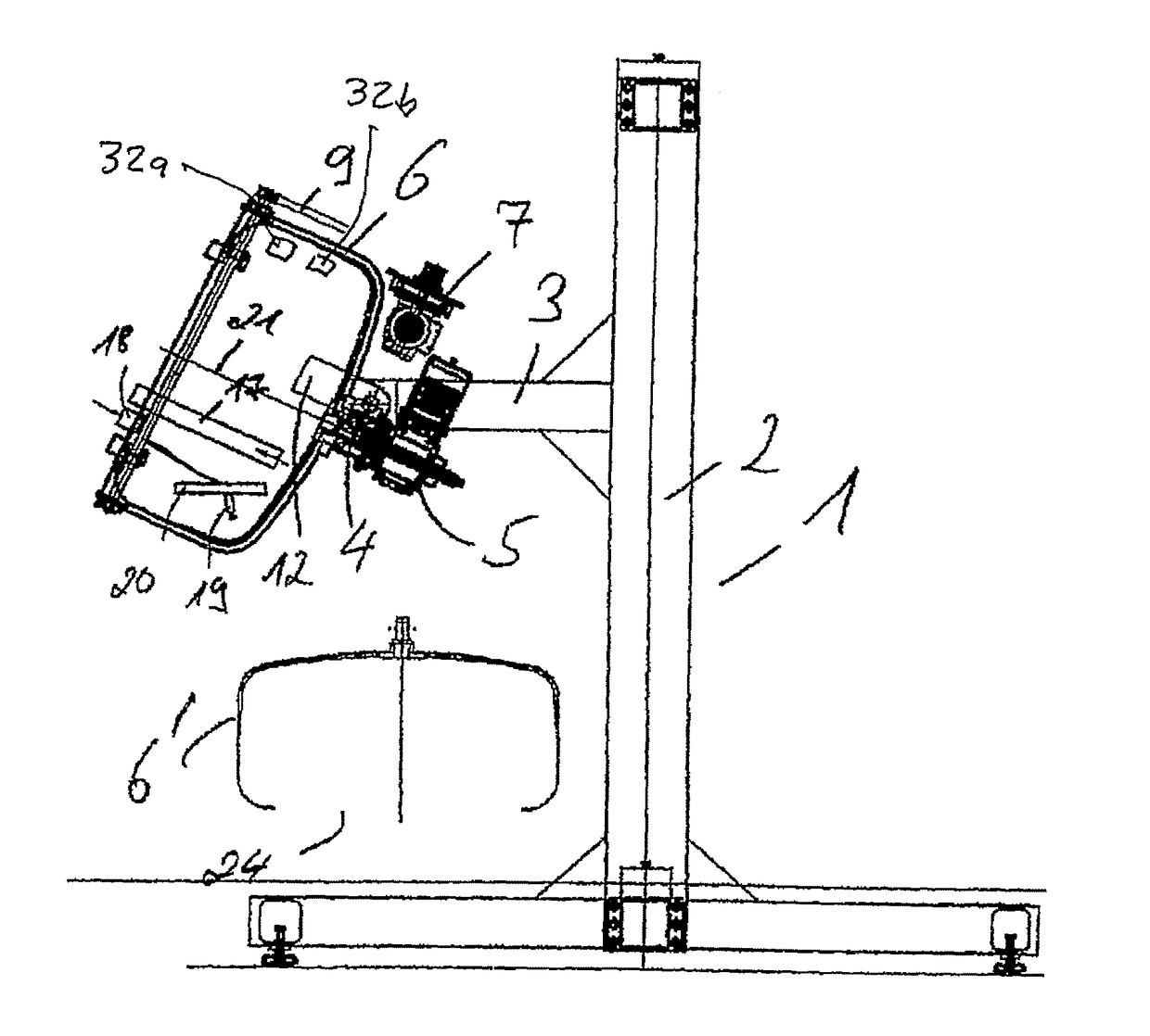 Device for coating parts including a movable receiver in which a dispenser device and an IR emitter device are located