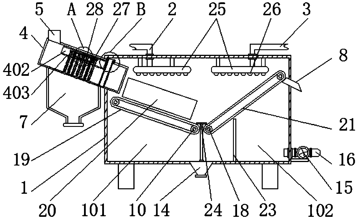 Cleaning equipment capable of reducing water pollution degree and used for agricultural product peanut processing