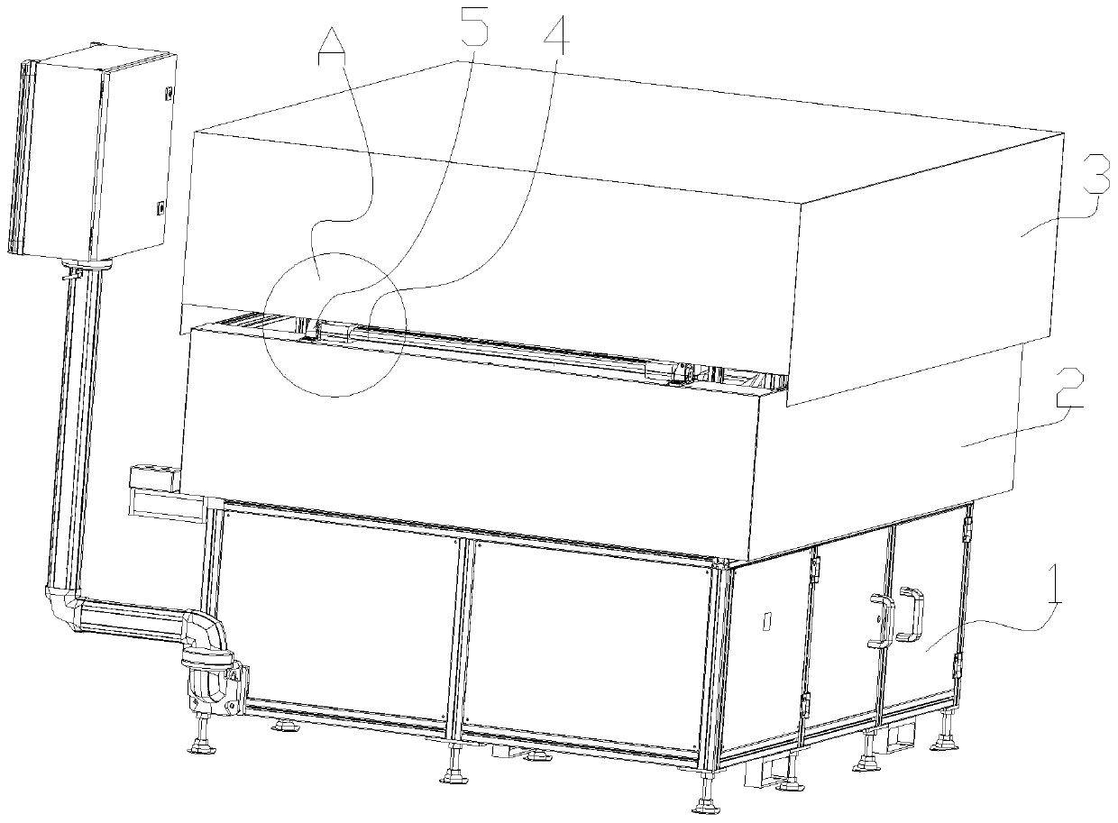 Ultrasonic detecting device and detecting method for automobile resin tailgate