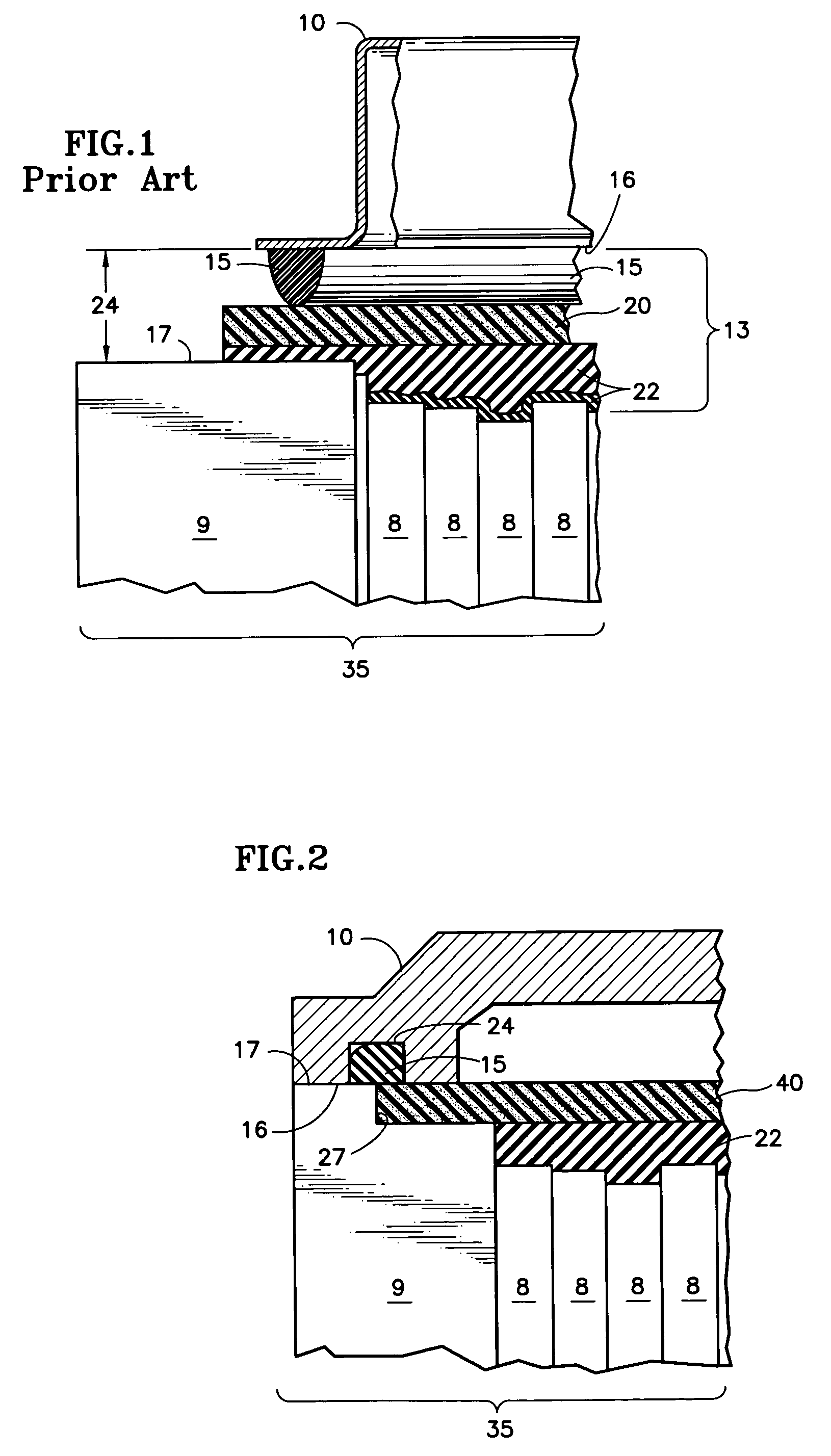 Fuel cell manifold seal with rigid inner layer