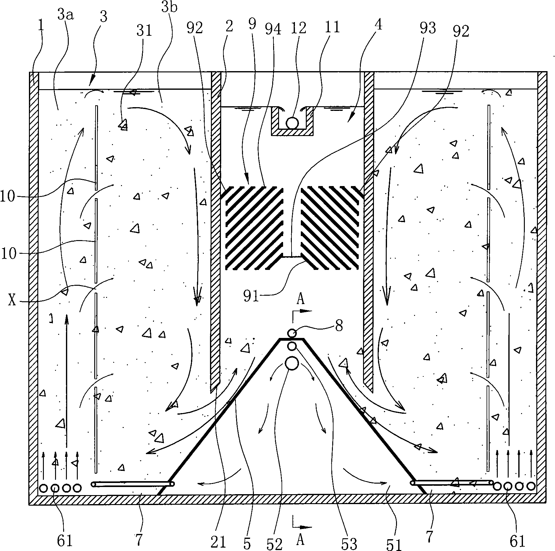 Inner loop liquefaction biological reaction apparatus for wastewater treatment