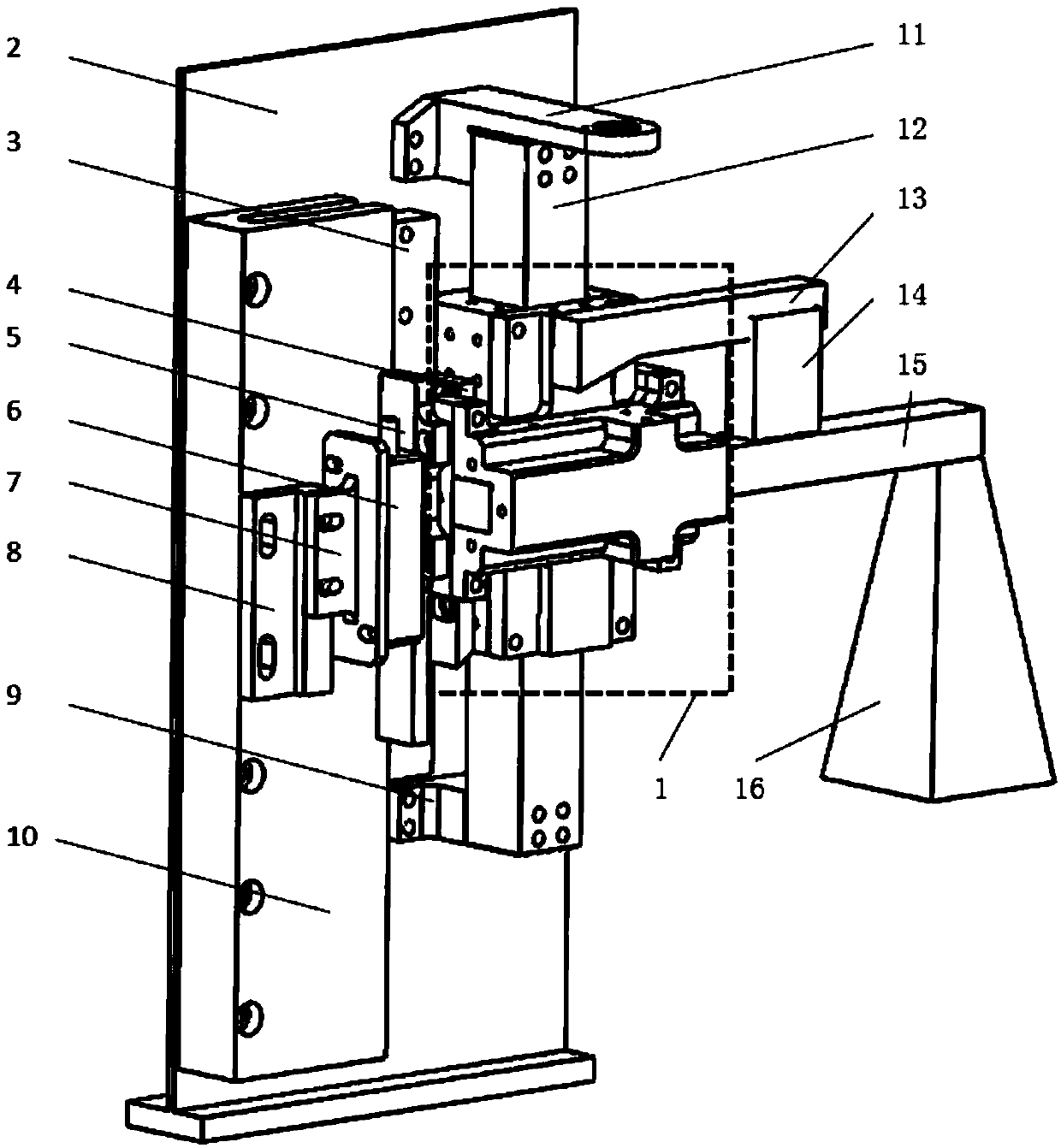 Cantilever type linear motion reference device based on double-layer air suspension