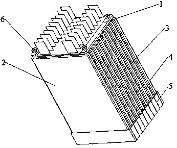 Device for cooling battery mould by using flat heat pipes