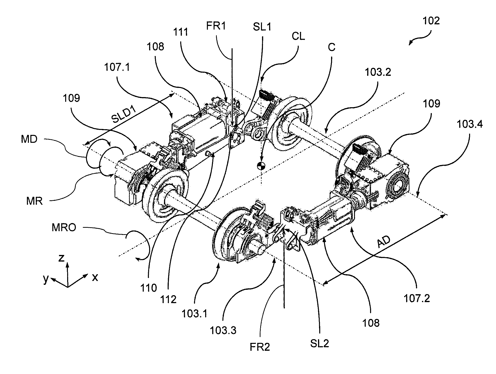 Running gear for a rail vehicle