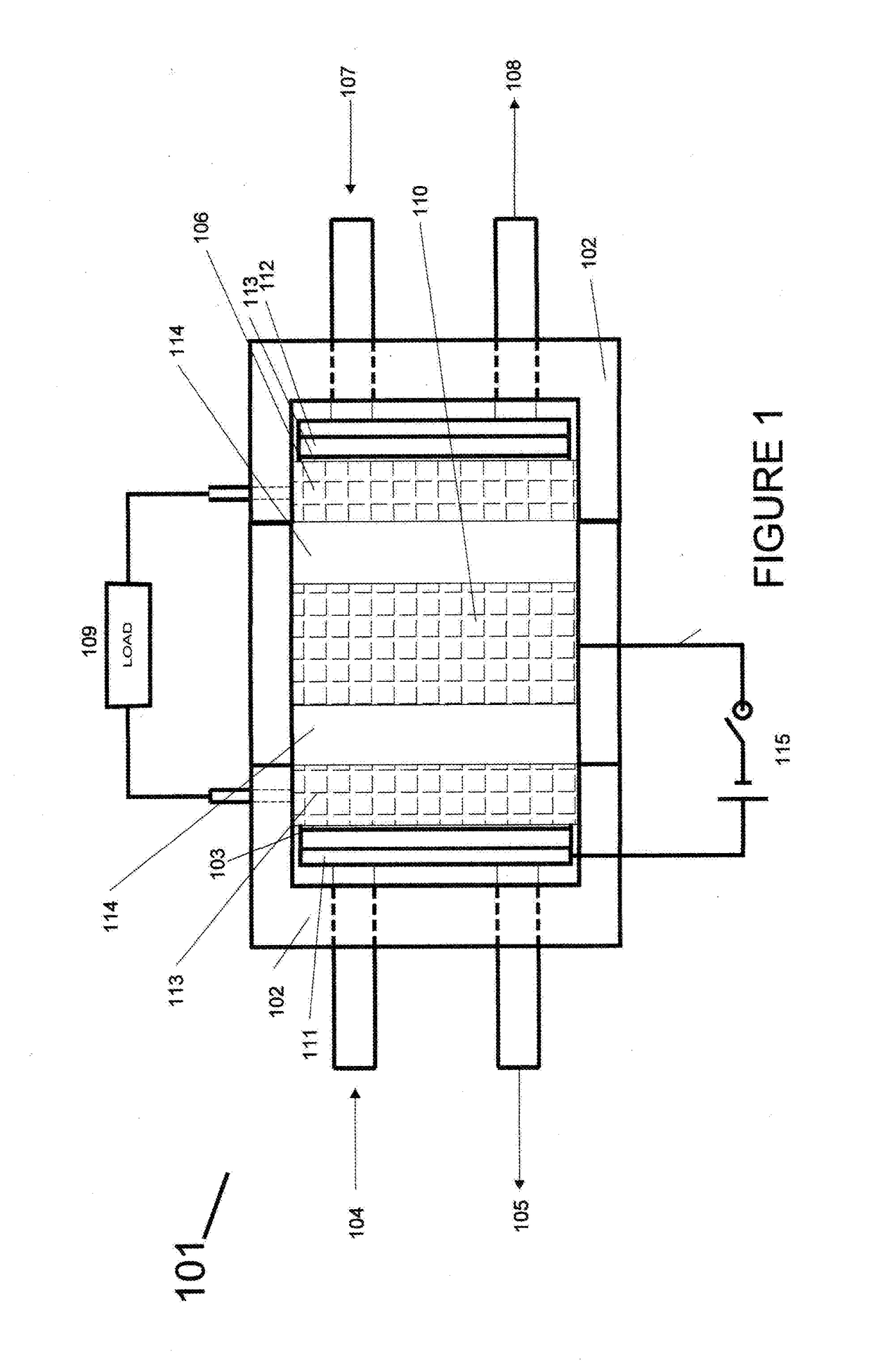 Electrolyteless fuel cell system