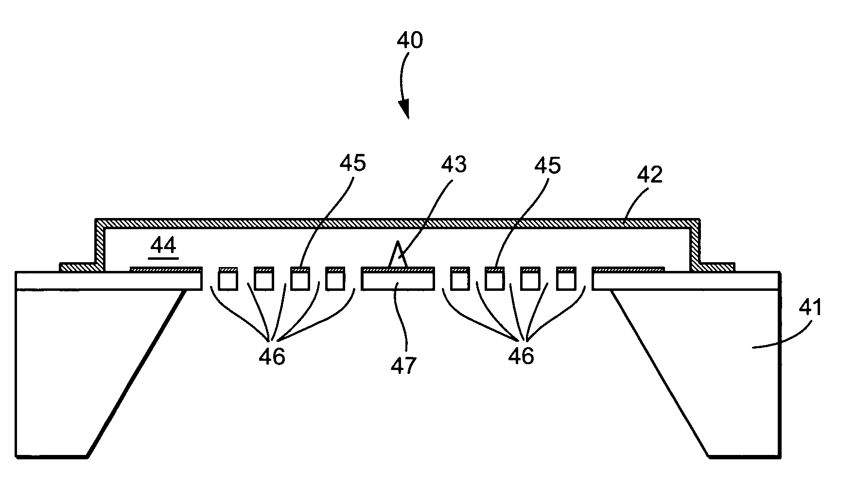 Miniature acoustic detector based on electron surface tunneling