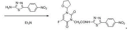 A tegafur derivative containing 1,3,4-thiadiazole heterocycle and amide group