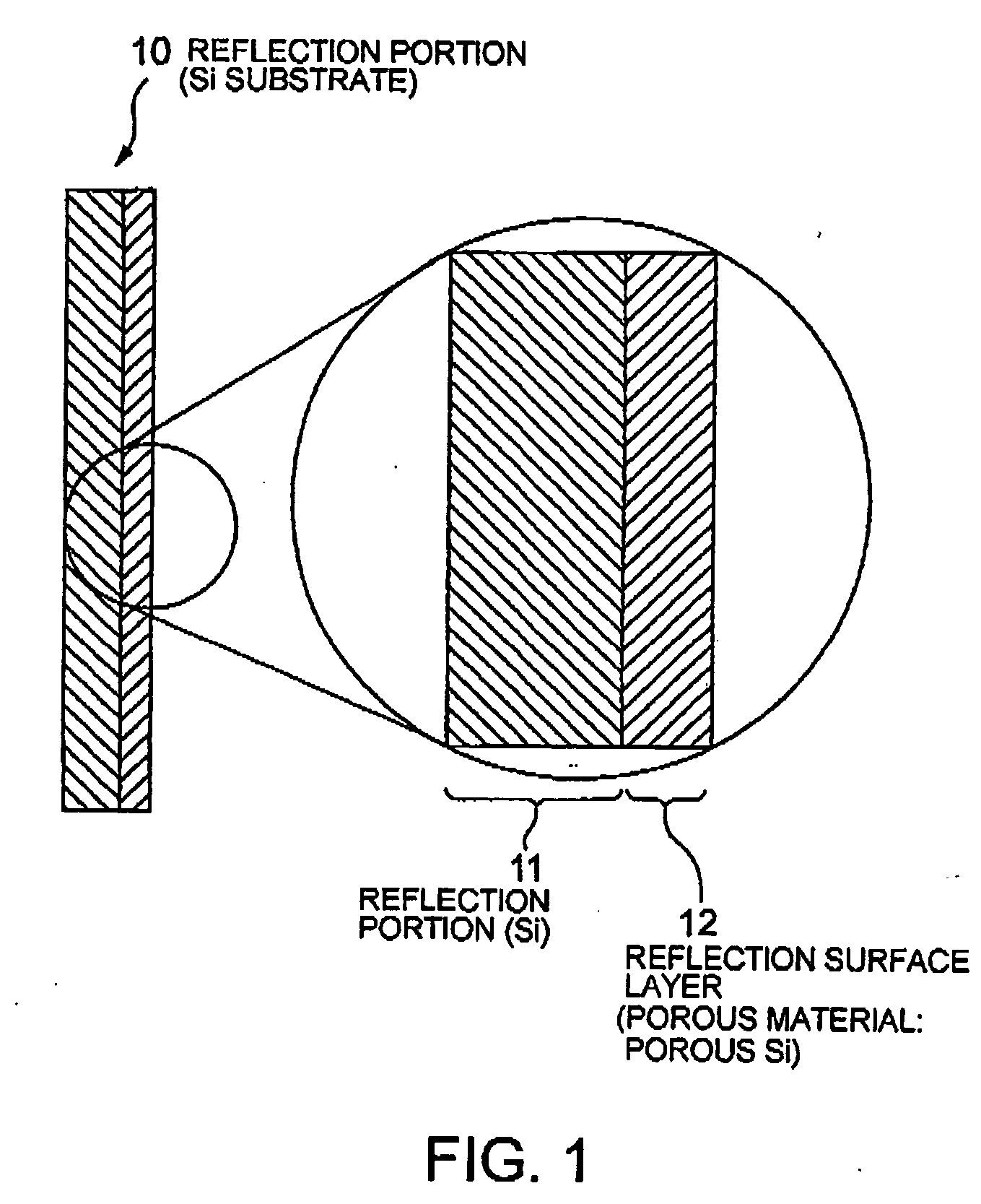 Atomic reflection optical element