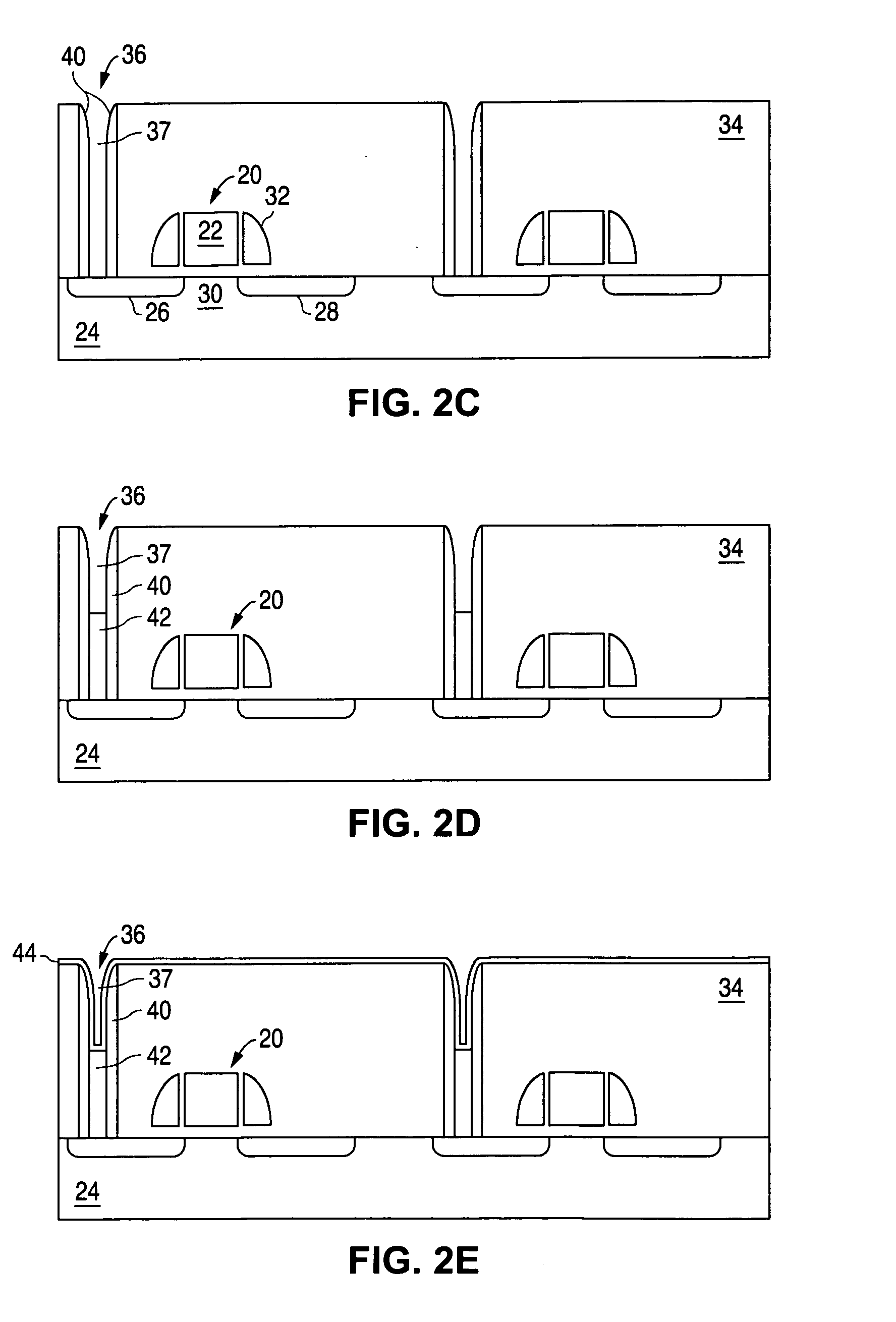 Phase change memory device employing thermal-electrical contacts with narrowing electrical current paths