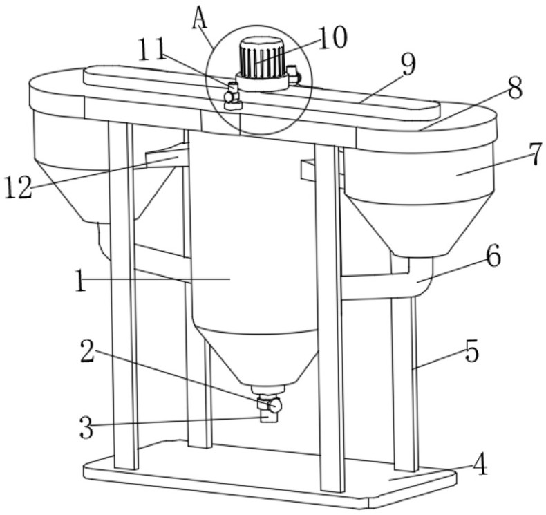 An emulsifying device for a cosmetic liquid material processing production line