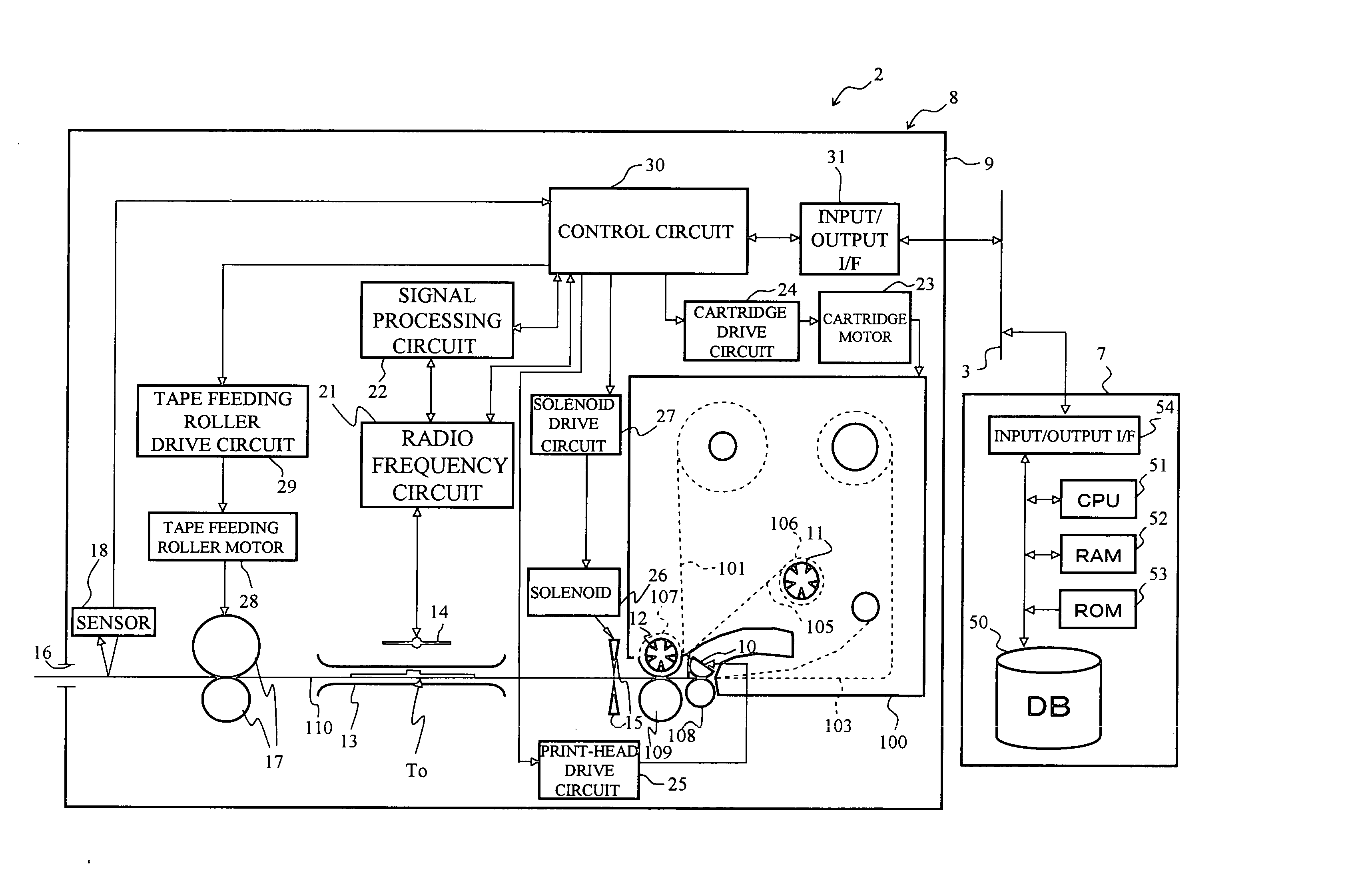 Label producing apparatus and label producing system