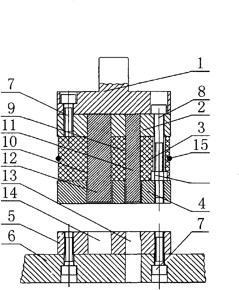 Notching device with separated stator and rotor