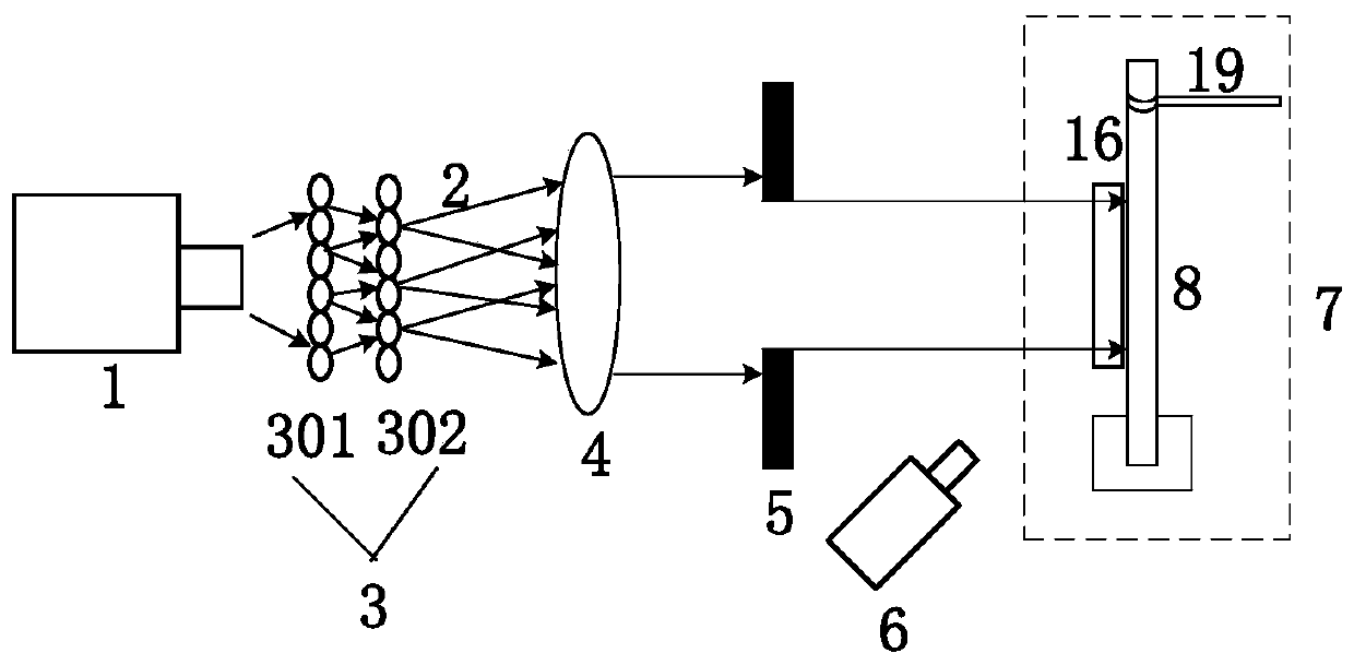 Hypersonic aircraft thermal protection material ground simulation test system and method