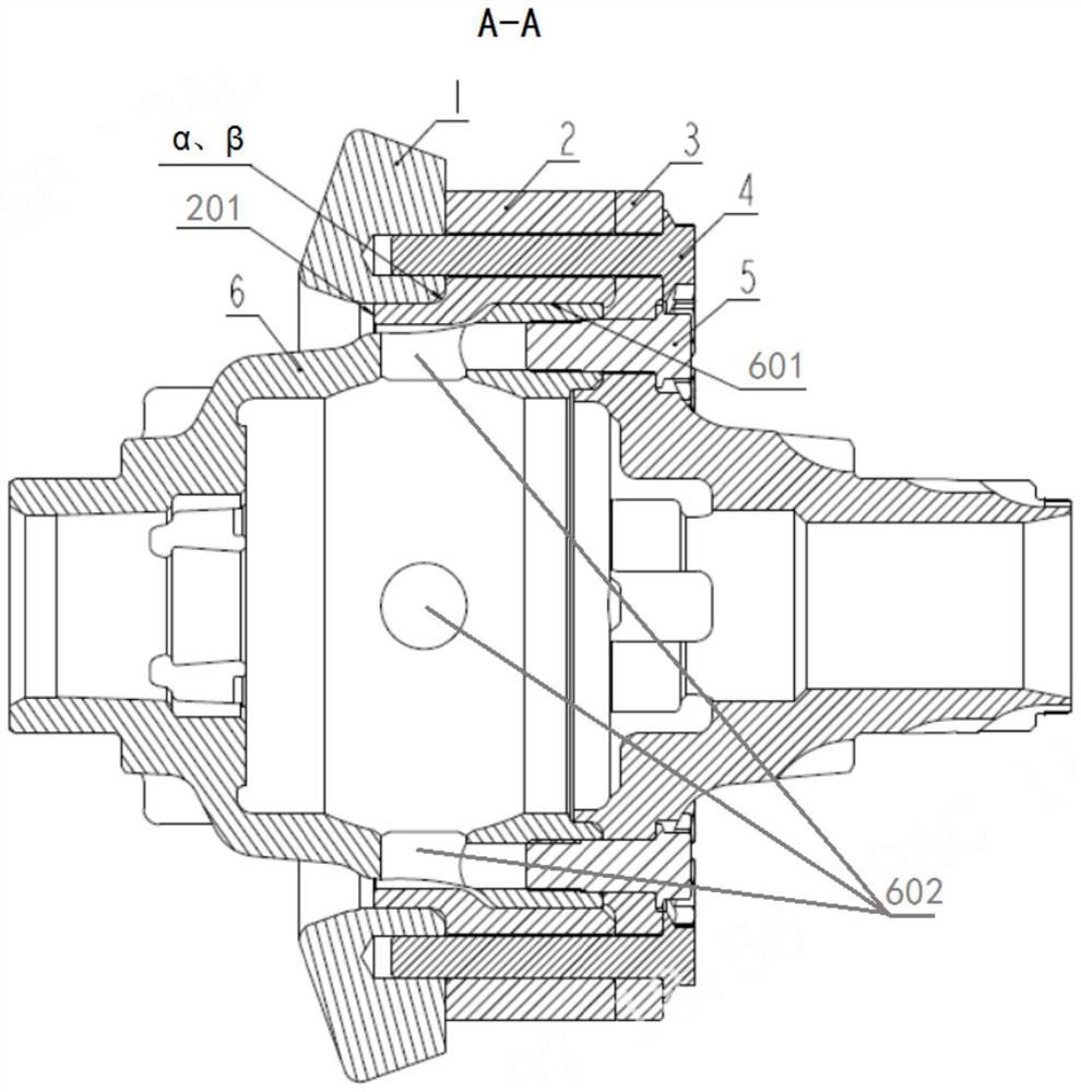 Low-cost inter-wheel differential structure