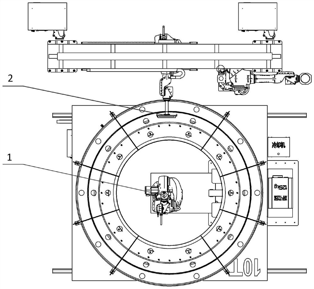 Ray digital imaging detection device based on cooperation of multiple manipulators and detection method thereof