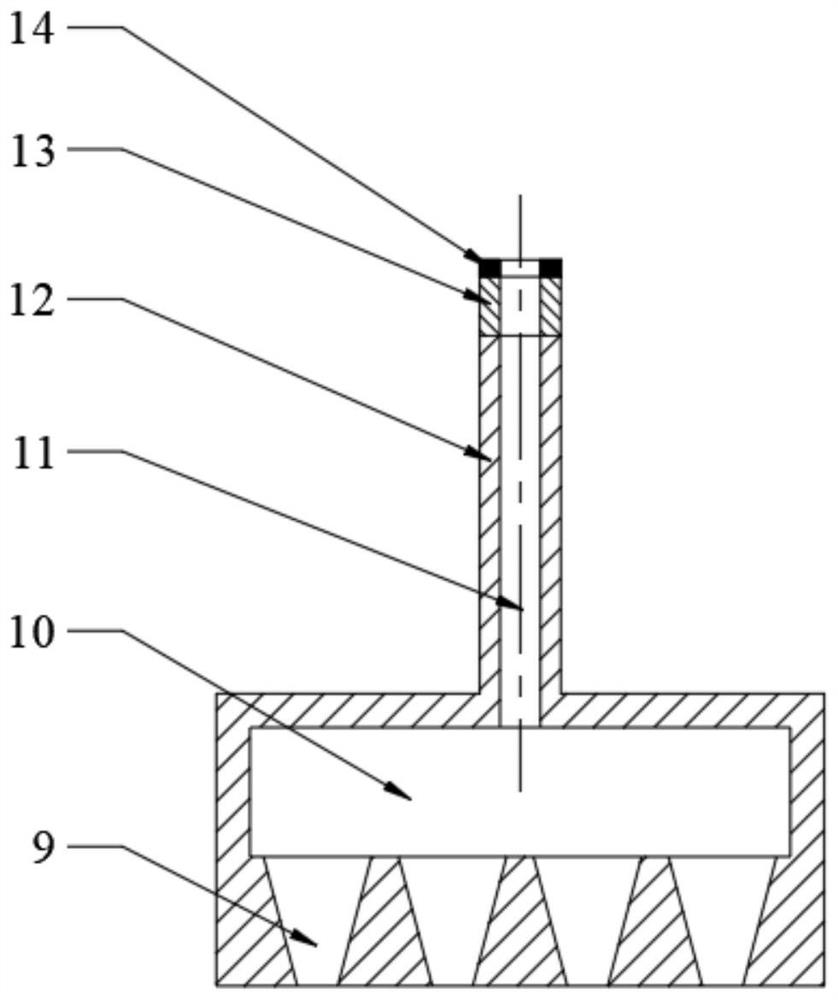 Frozen sand mold printing low-temperature nozzle gas follow-up scanning device