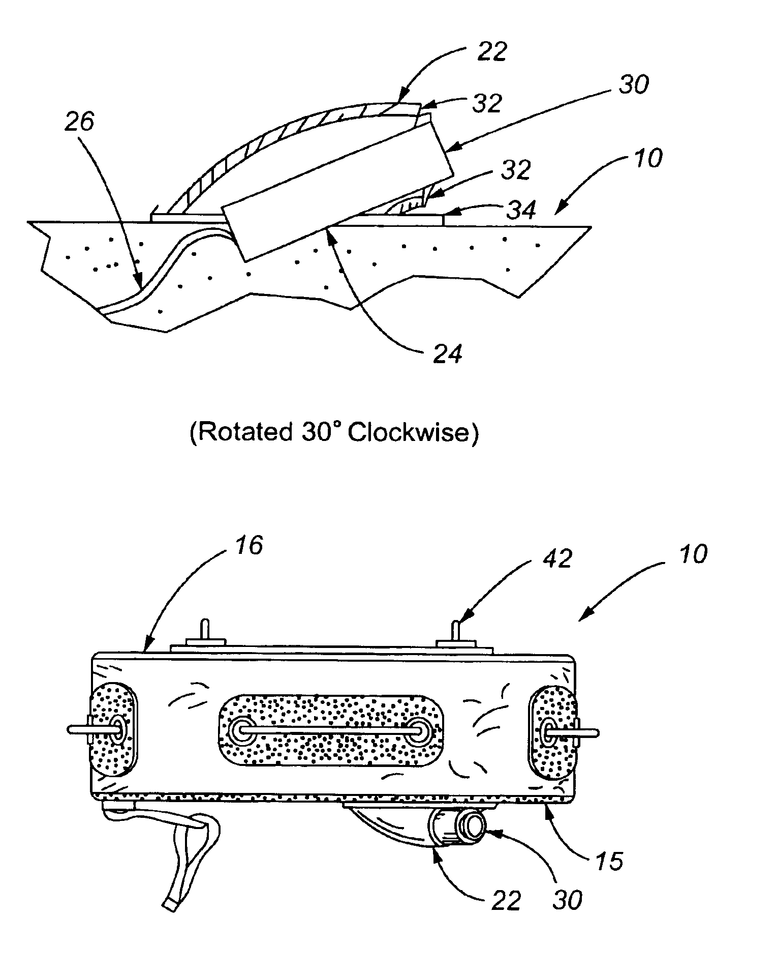 Protective enclosure with a line-out device adapted for use with electronic componentry