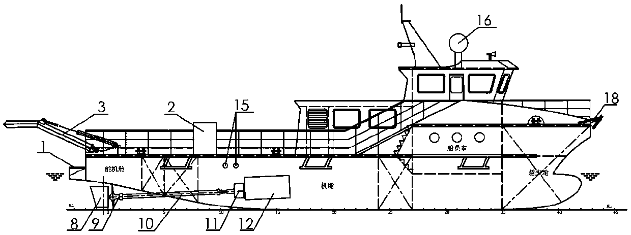 Coastal small operation support ship