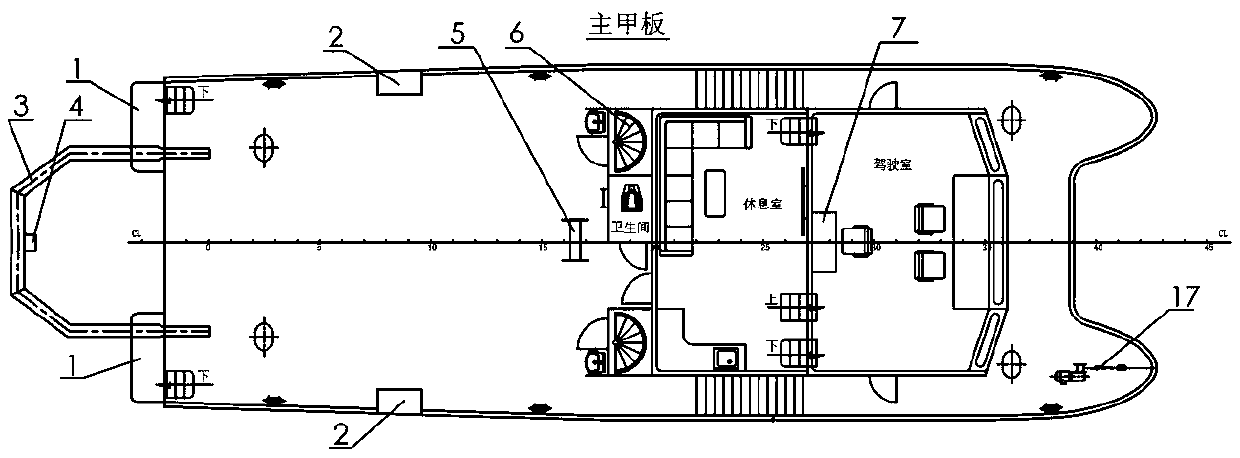 Coastal small operation support ship