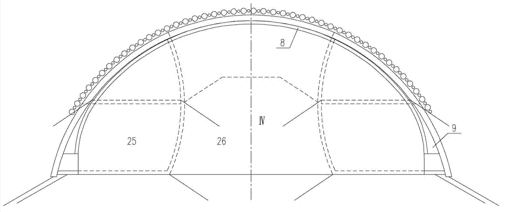 Rock stratum double initial support layering method for establishing large-scale underground structure