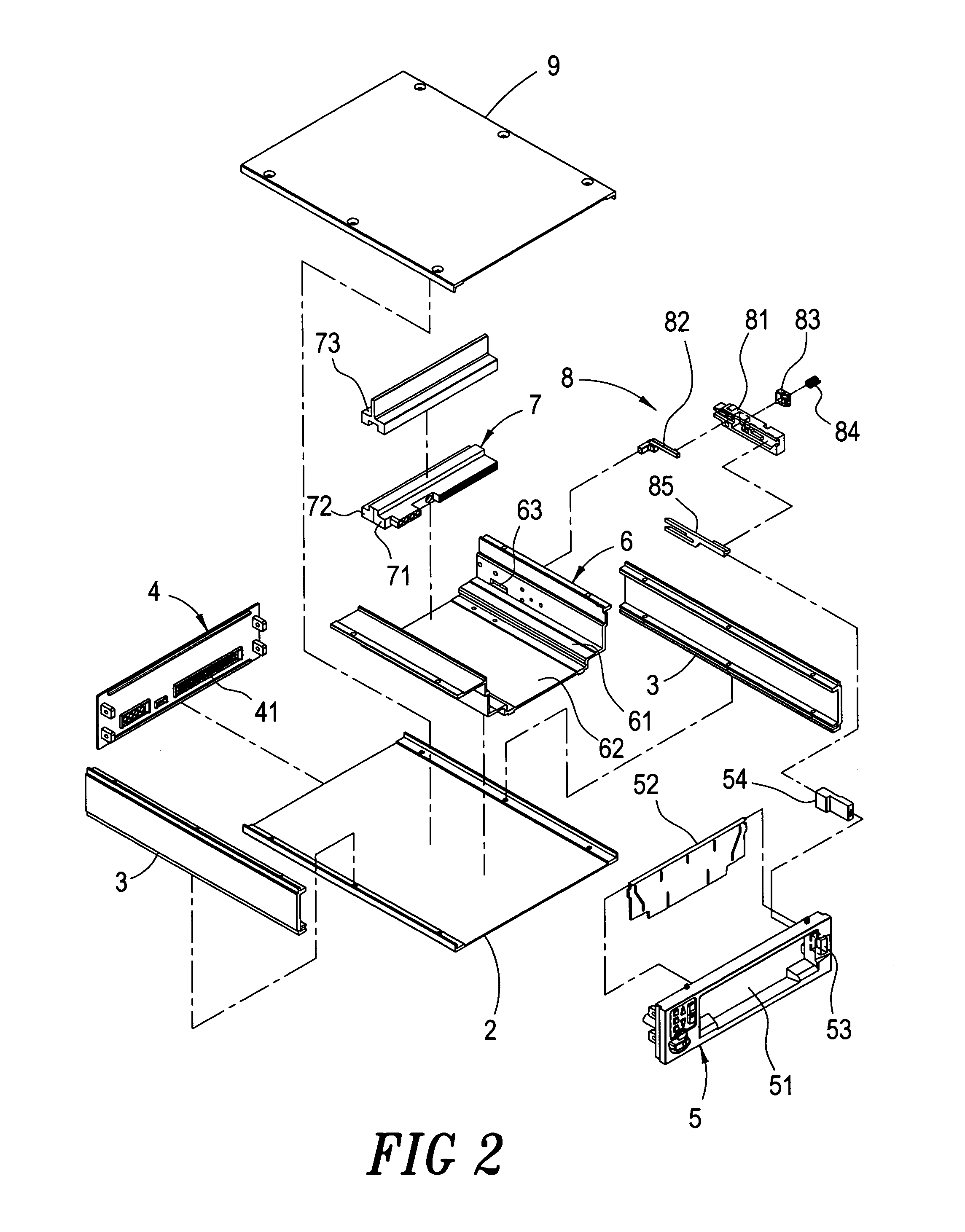 Fast hard disk plugging and rejecting device