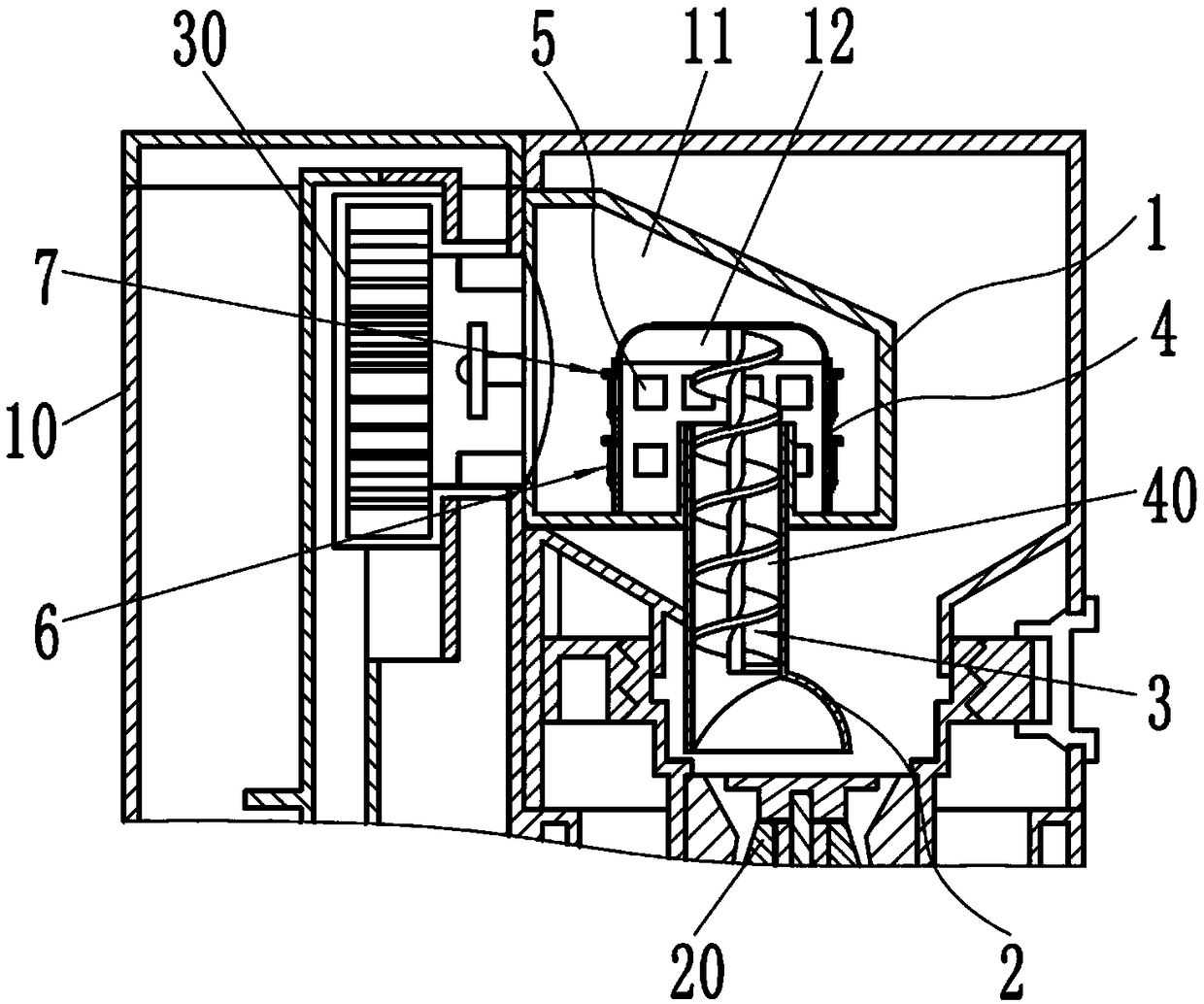 Bean grinding and peeling device