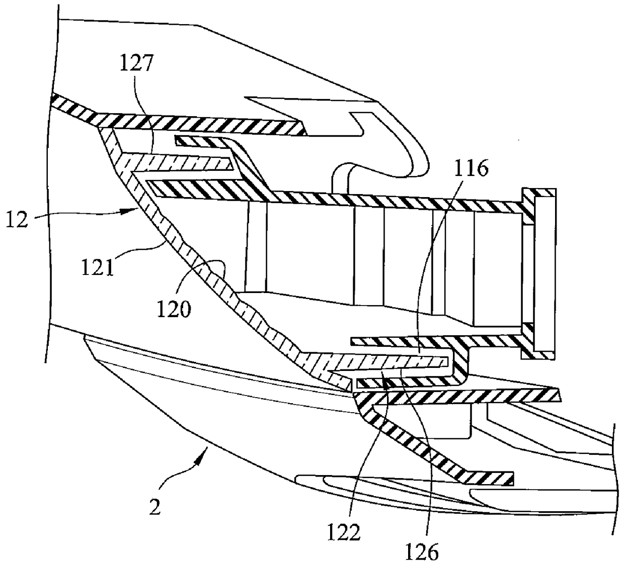 The structure of the vehicle turn signal