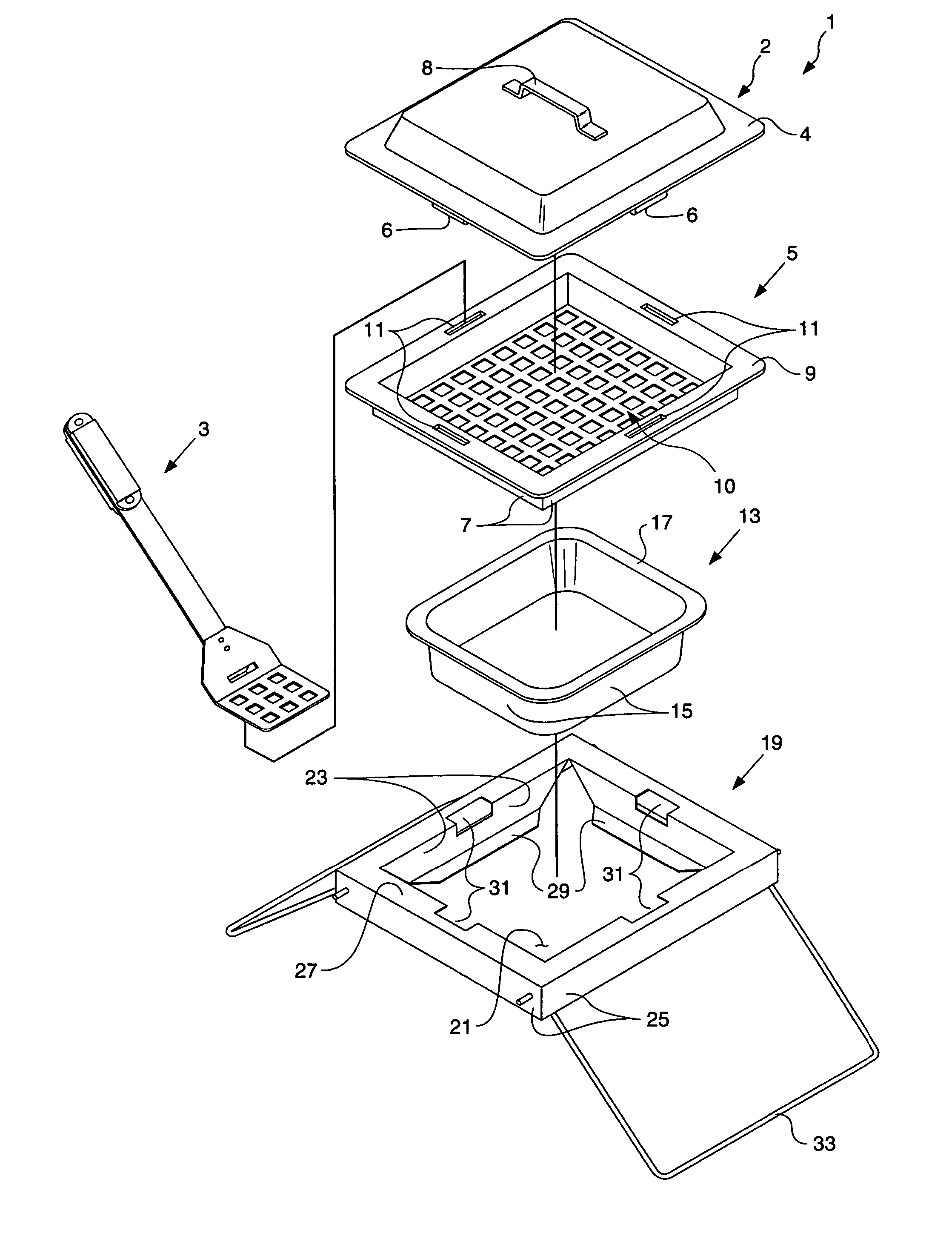 Portable, collapsible cooking unit and utensil