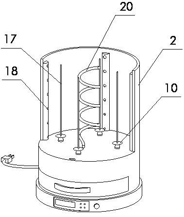 Household steaming and baking type sweet potato baking machine