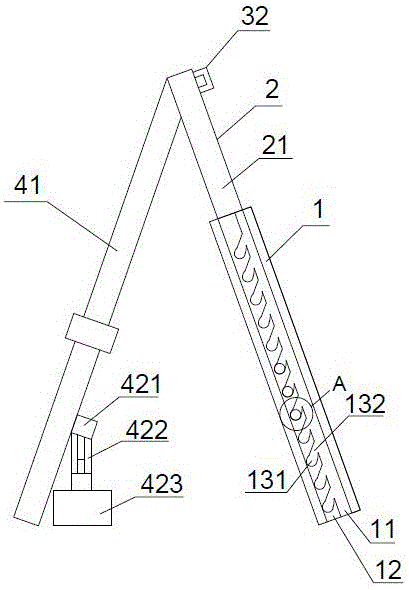 Safe ladder bed for park maintenance