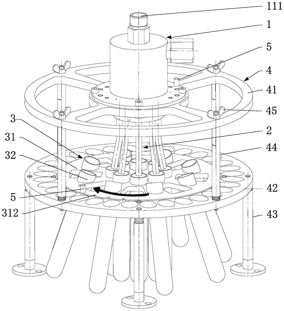 Mutual-impact jetting plate liquid flow testing device