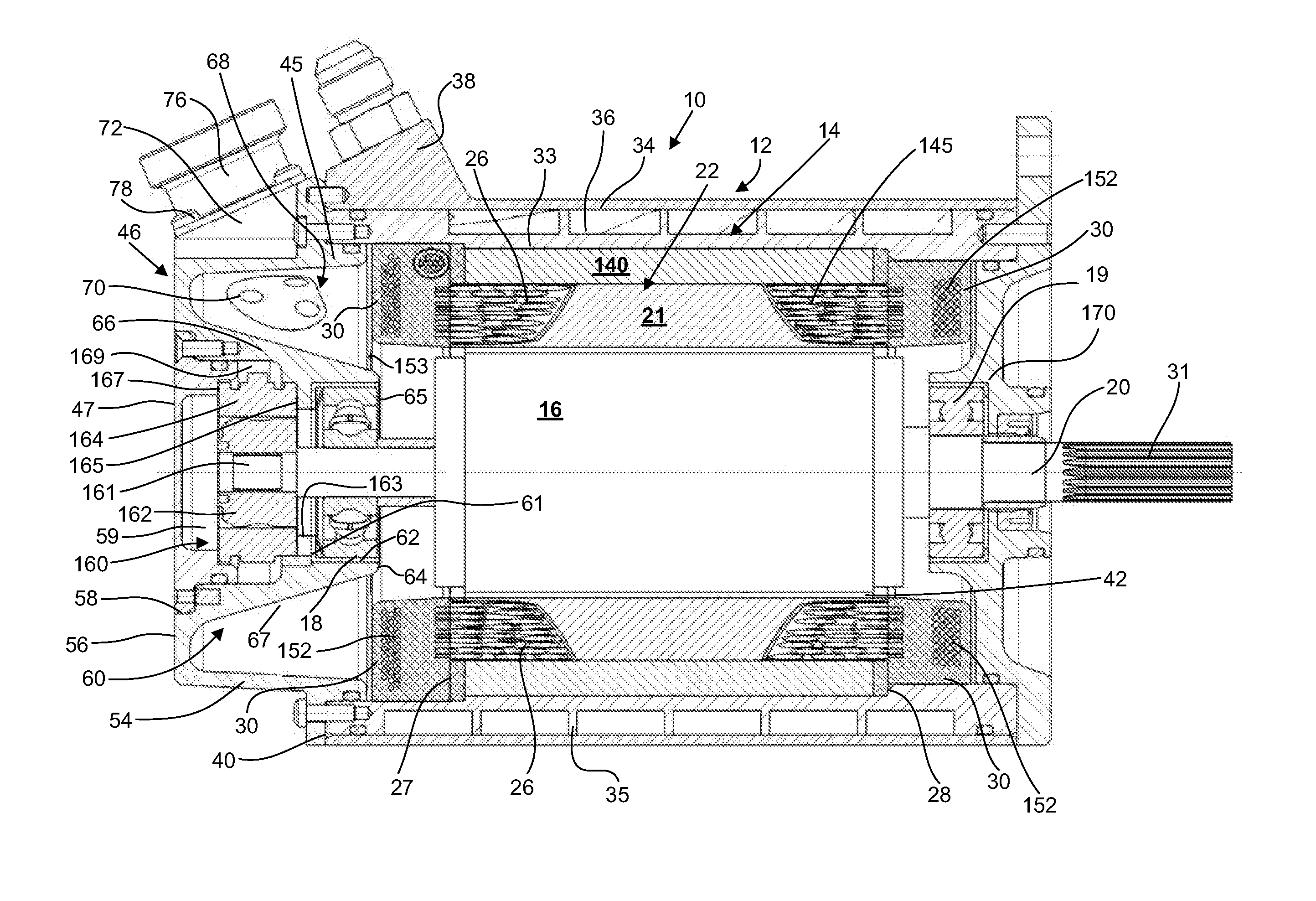 Device for mounting a resolver in an electric machine