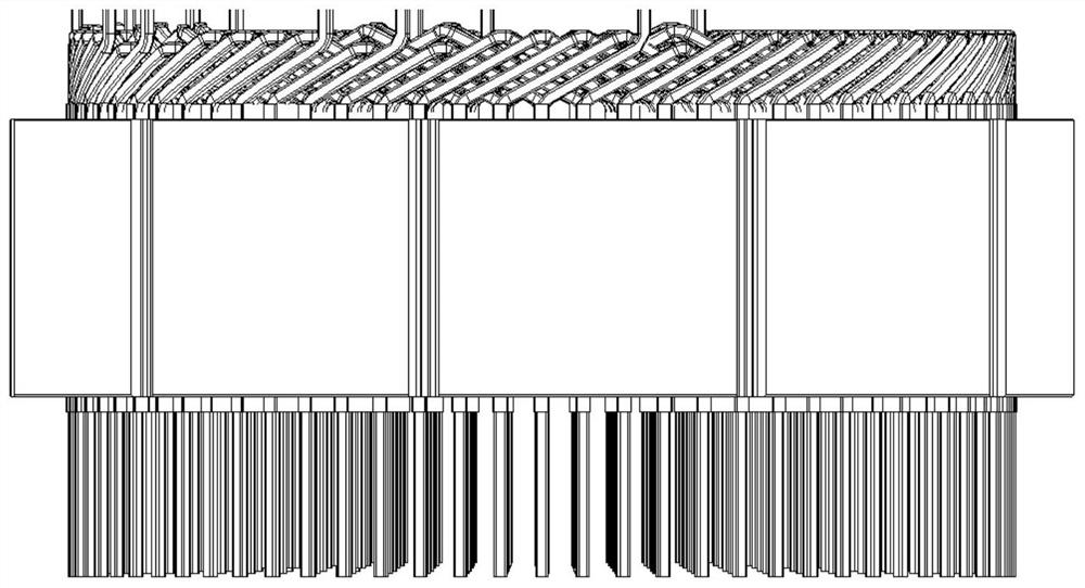 Twisting forming device and method for stator end thread end