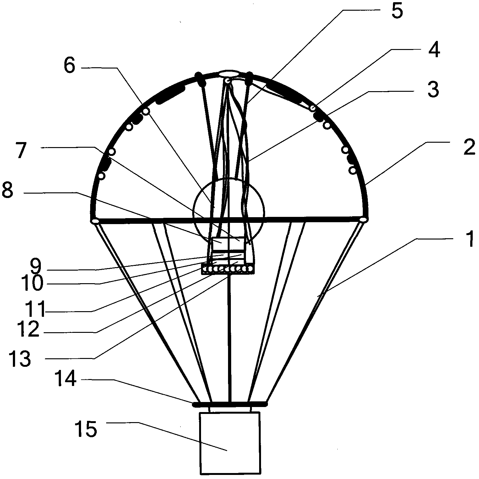 Pneumatic muscle parachute harness deformable parachute for accurate airdrop