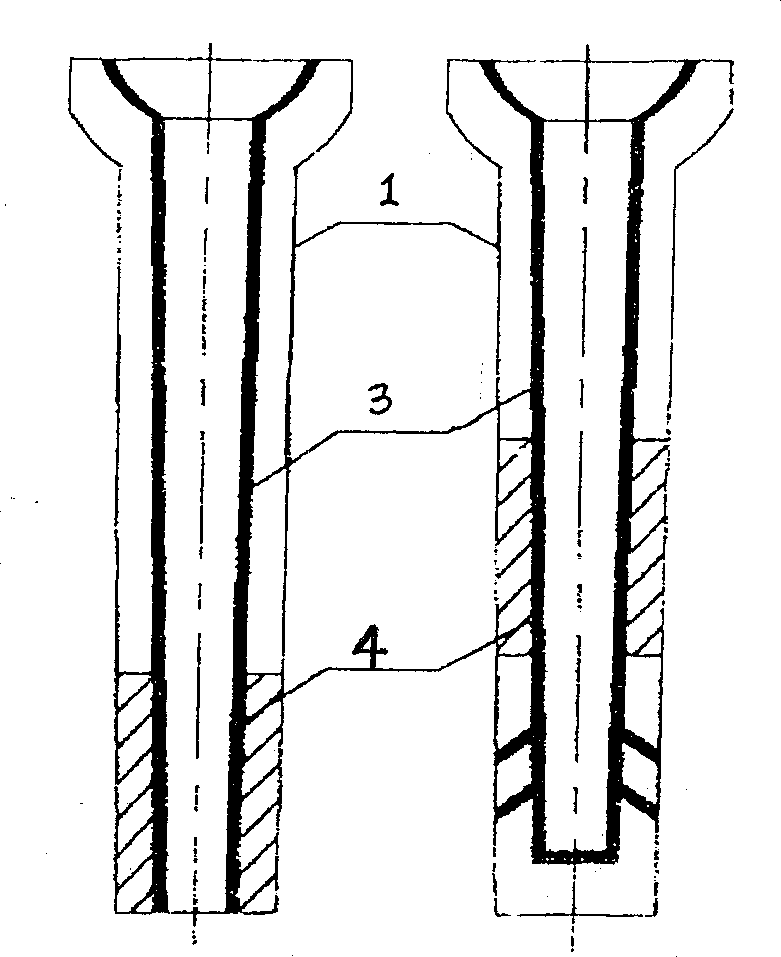 Soaked carbon-free protecting pipe