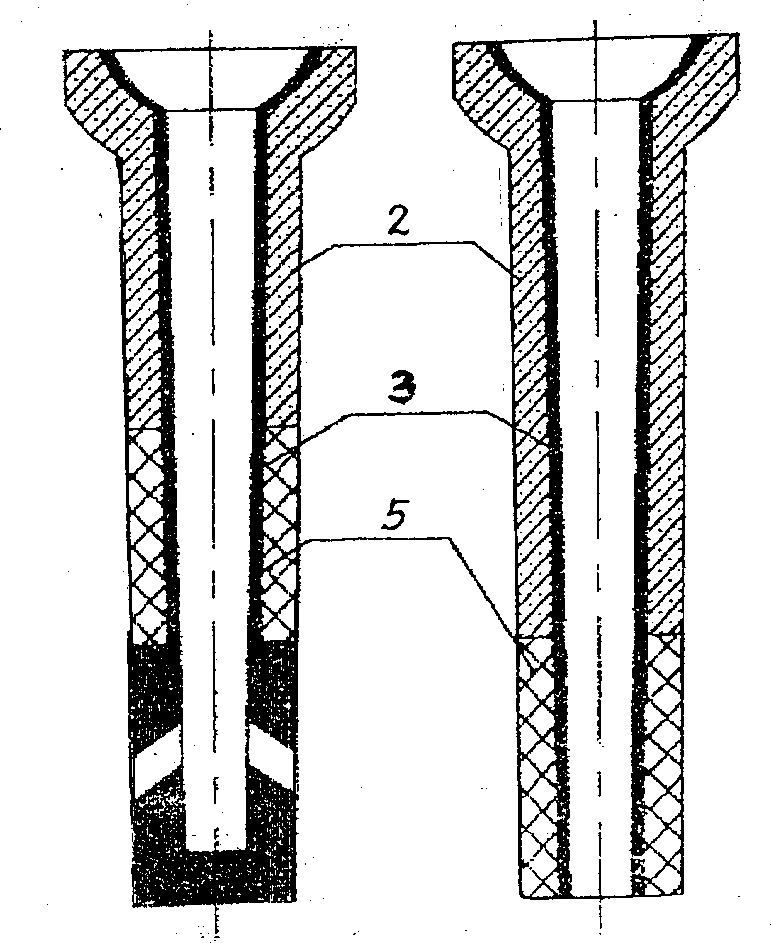 Soaked carbon-free protecting pipe