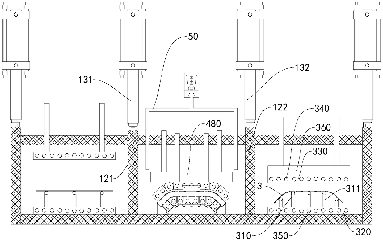 3D glass hot bending machine and 3D glass forming method