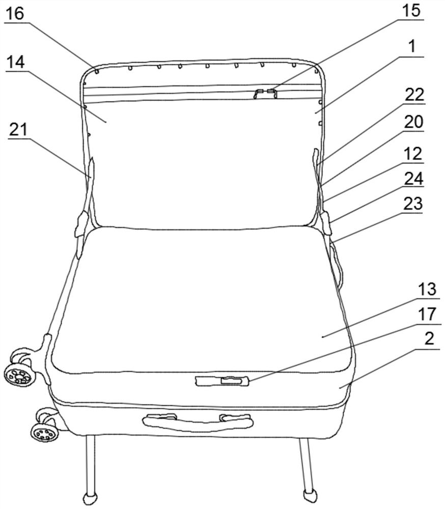 Multifunctional traveling case for stall arrangement