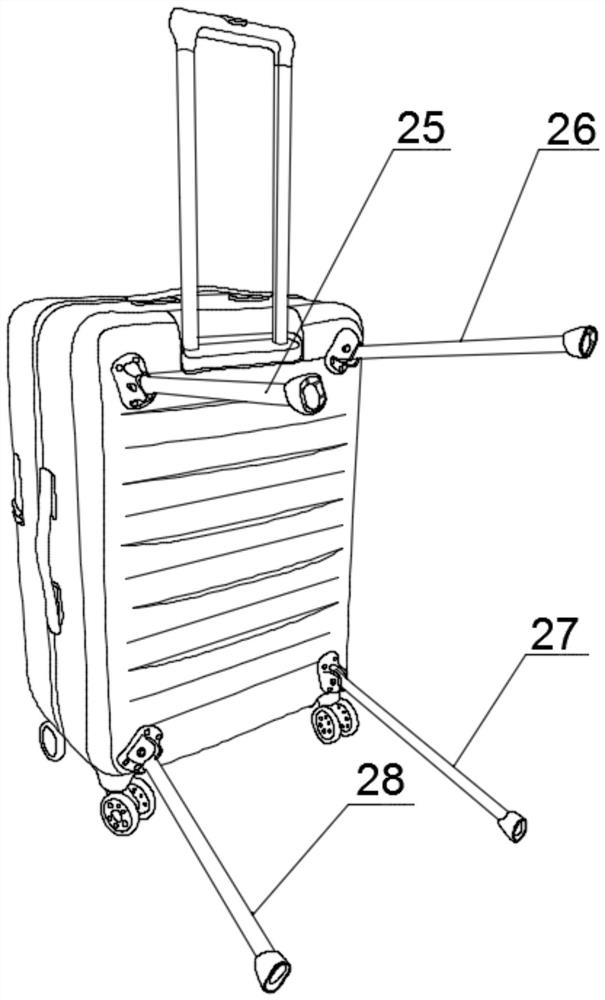 Multifunctional traveling case for stall arrangement