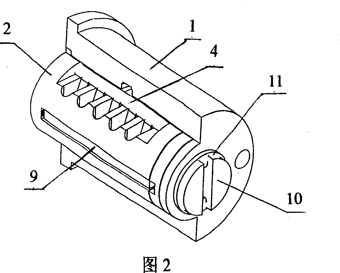 Idle rotation on-off type anti-theft lock