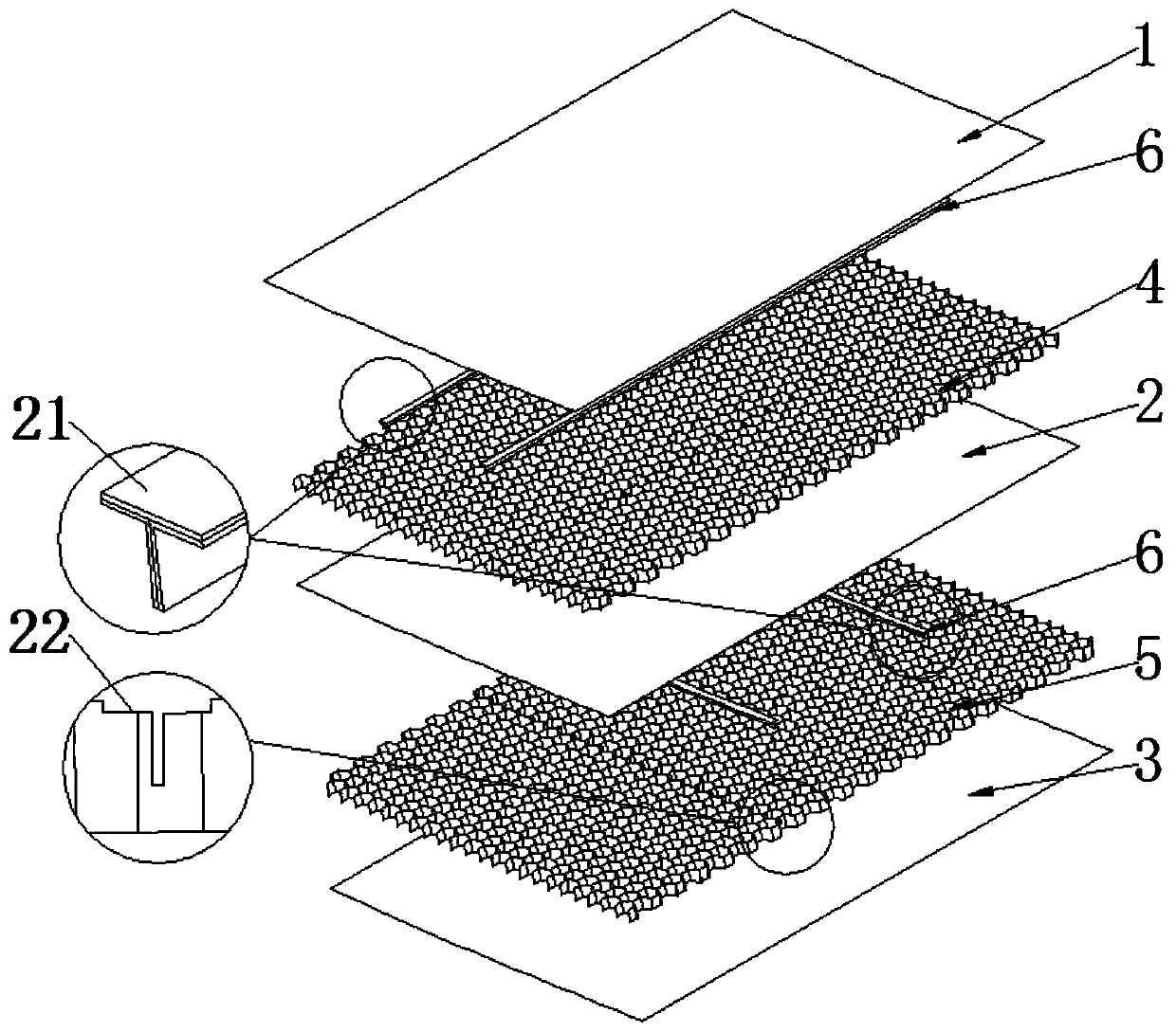 A composite honeycomb sandwich structure panel with a super-large single-curved reflective surface and its forming method