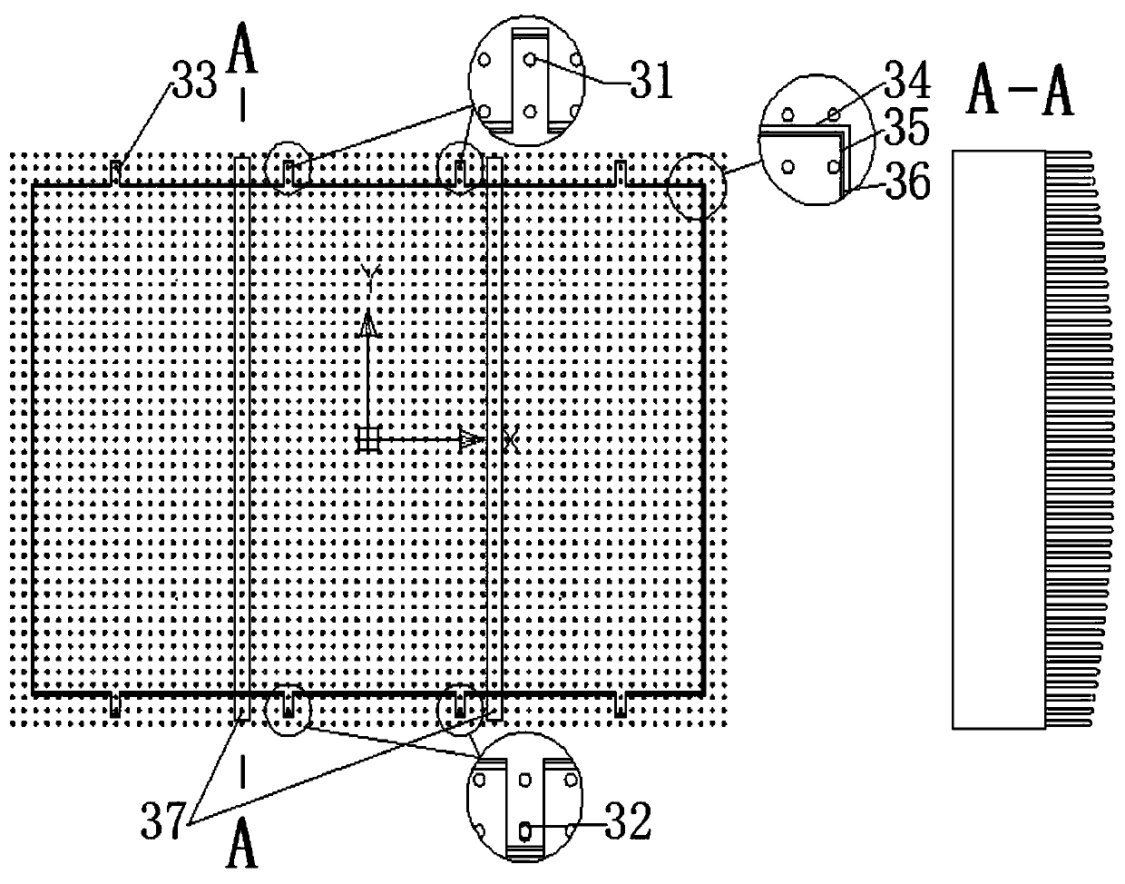 A composite honeycomb sandwich structure panel with a super-large single-curved reflective surface and its forming method