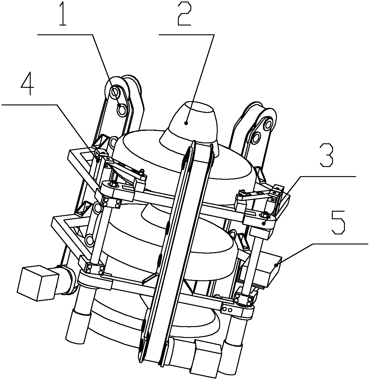 Intelligent detection robot system for horizontal insulator strings