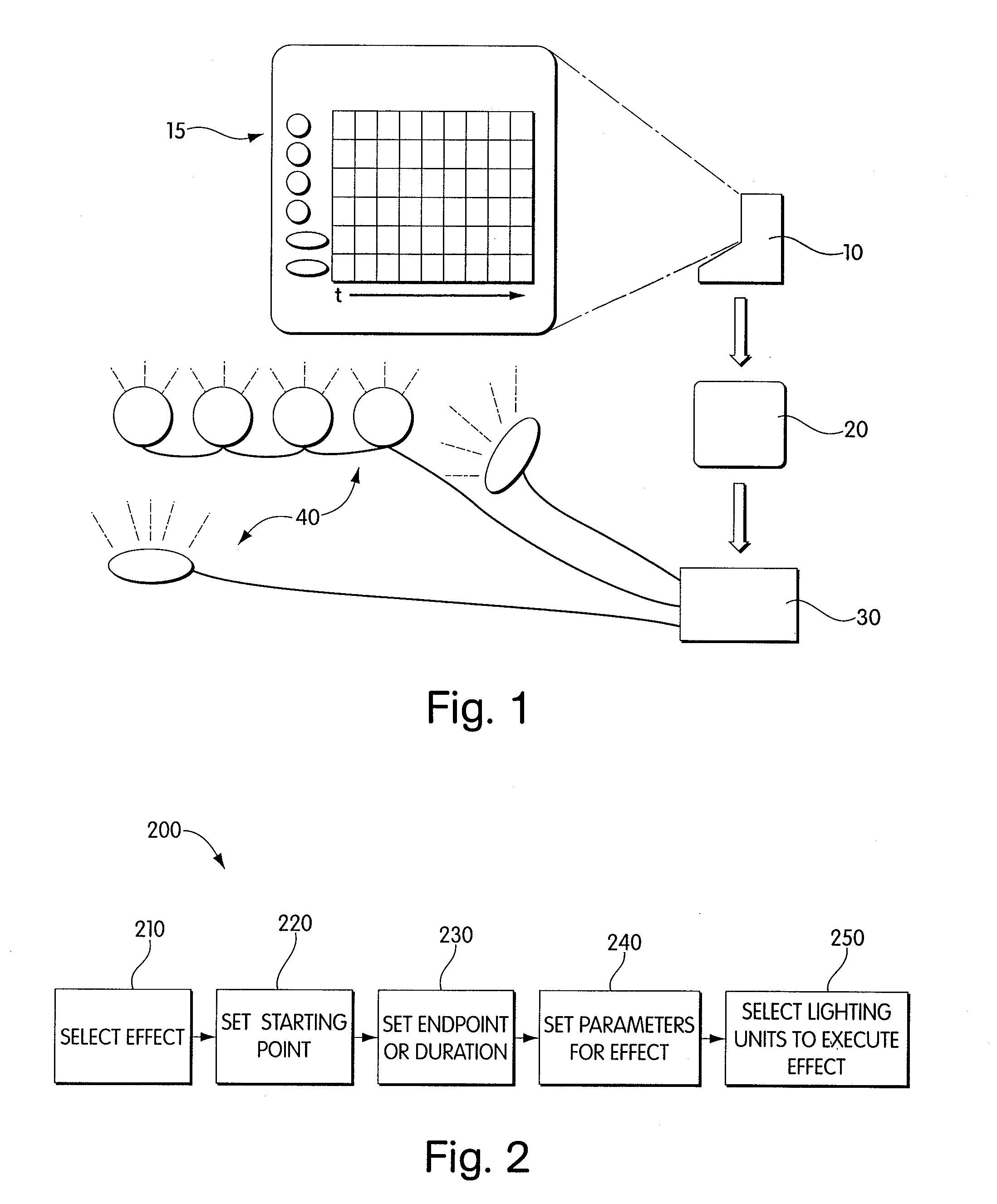 Method and apparatus for controlling a lighting system in response to an audio input