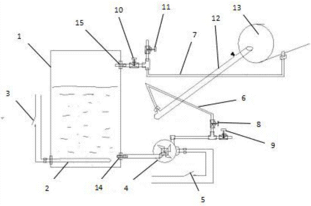 A device for simultaneously descaling a solar water heater light-receiving glass tube and a water storage tank