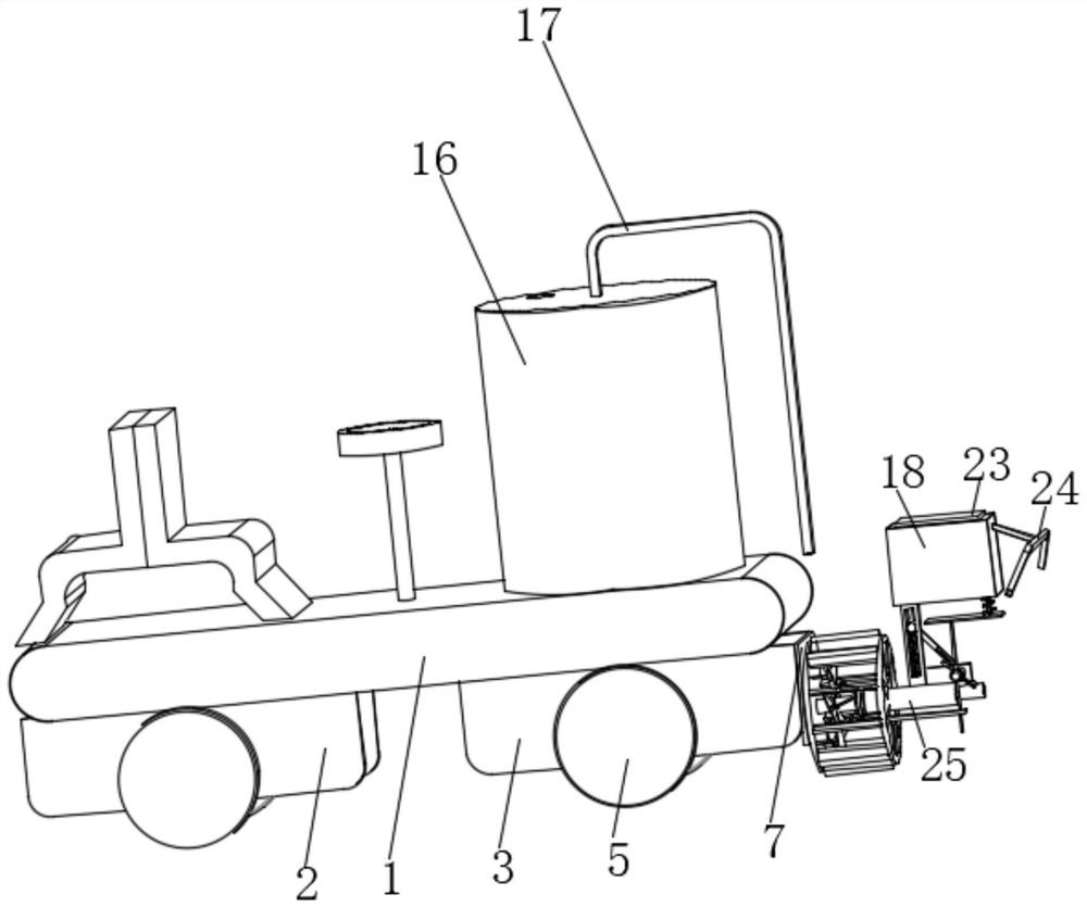 Full-automatic intelligent pesticide spraying machine special for garden disease and pest control