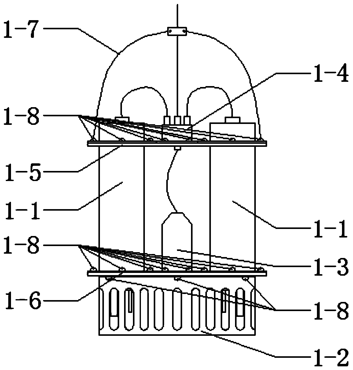 A buoyancy compensation type multi-parameter vertical water quality data automatic collection device and using method