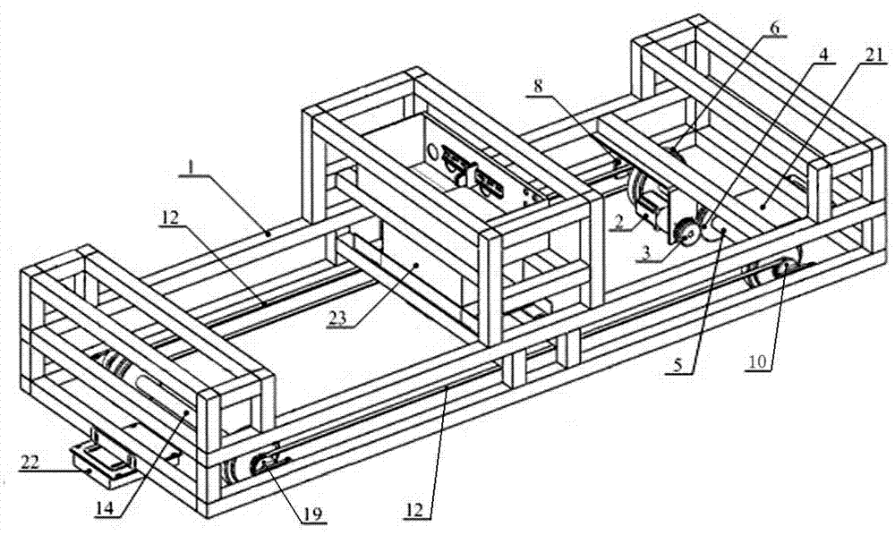 RFID (radio frequency identification)-based two-bin rail-bound conveying vehicle and rail layout and positioning control method