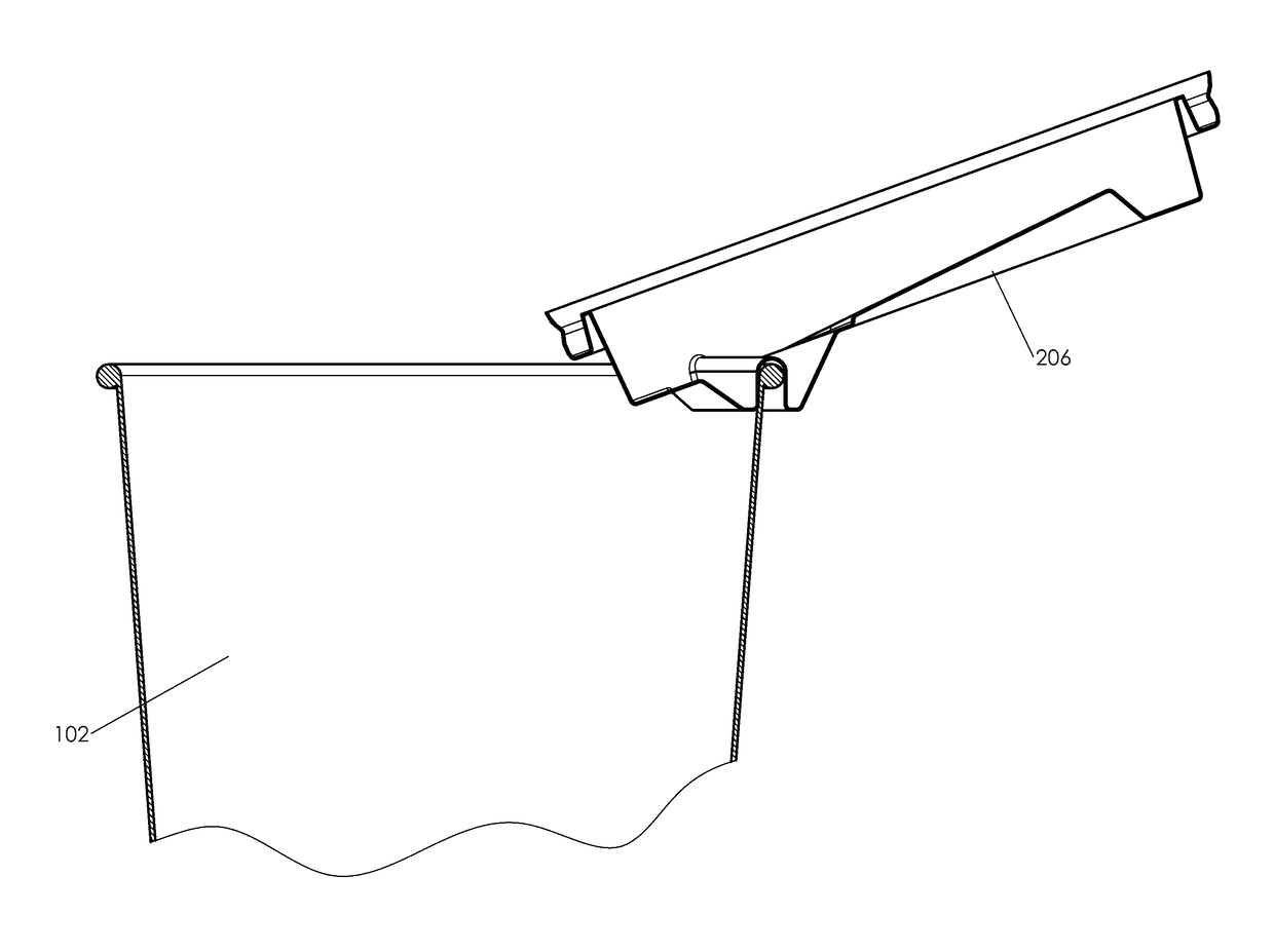 Container lid with integral lid holder