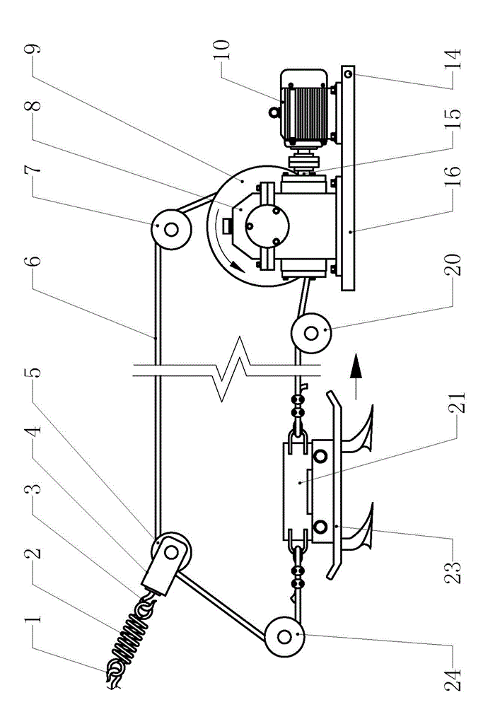 Agricultural machinery traction device for vegetable greenhouse